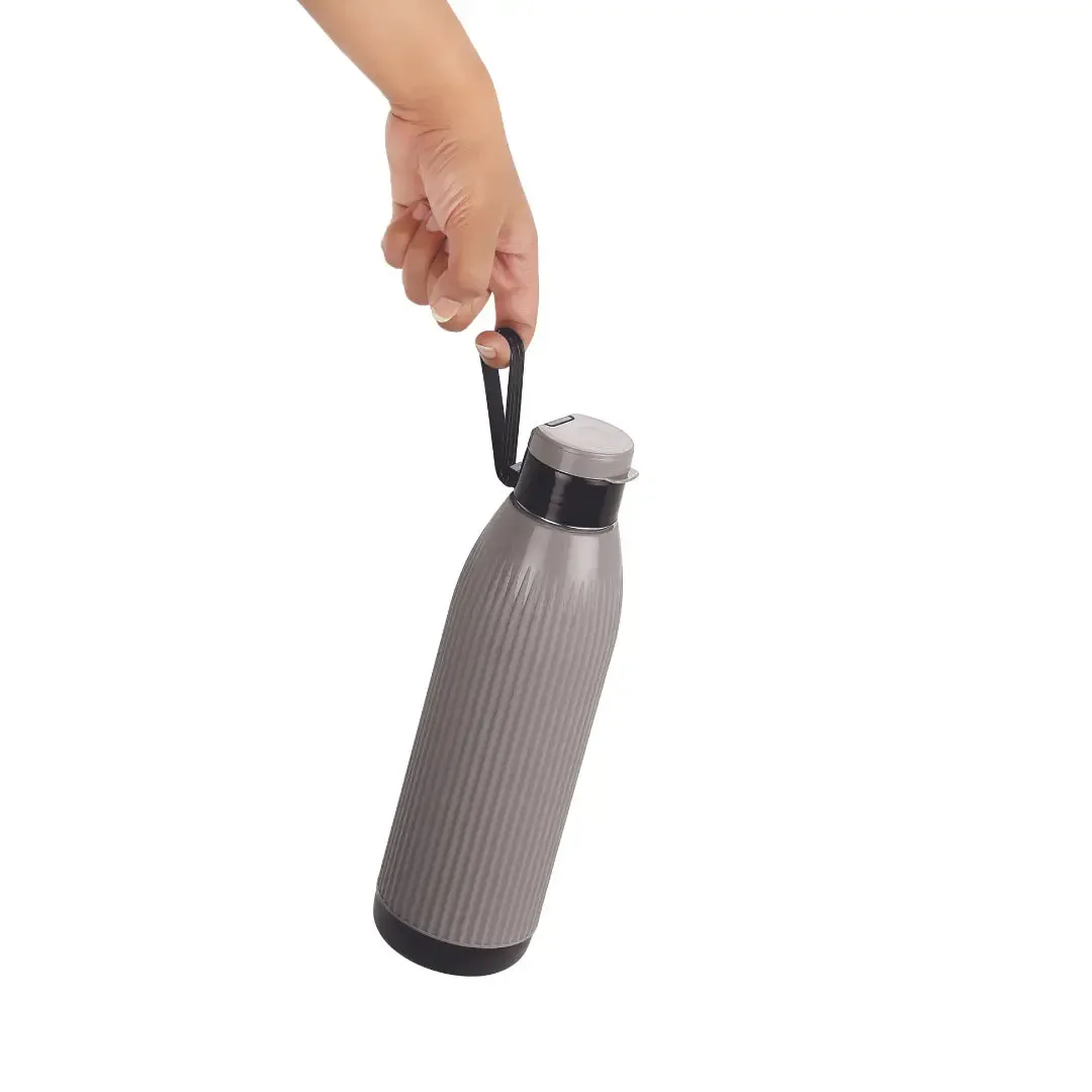 Liza Stainless Steel Insulated Water Bottle (800ML) For School, Office, Gym & Colleges Grey