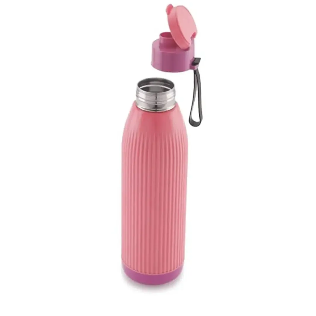 Liza Stainless Steel Insulated Water Bottle (800ML) For School, Office, Gym & Colleges Pink