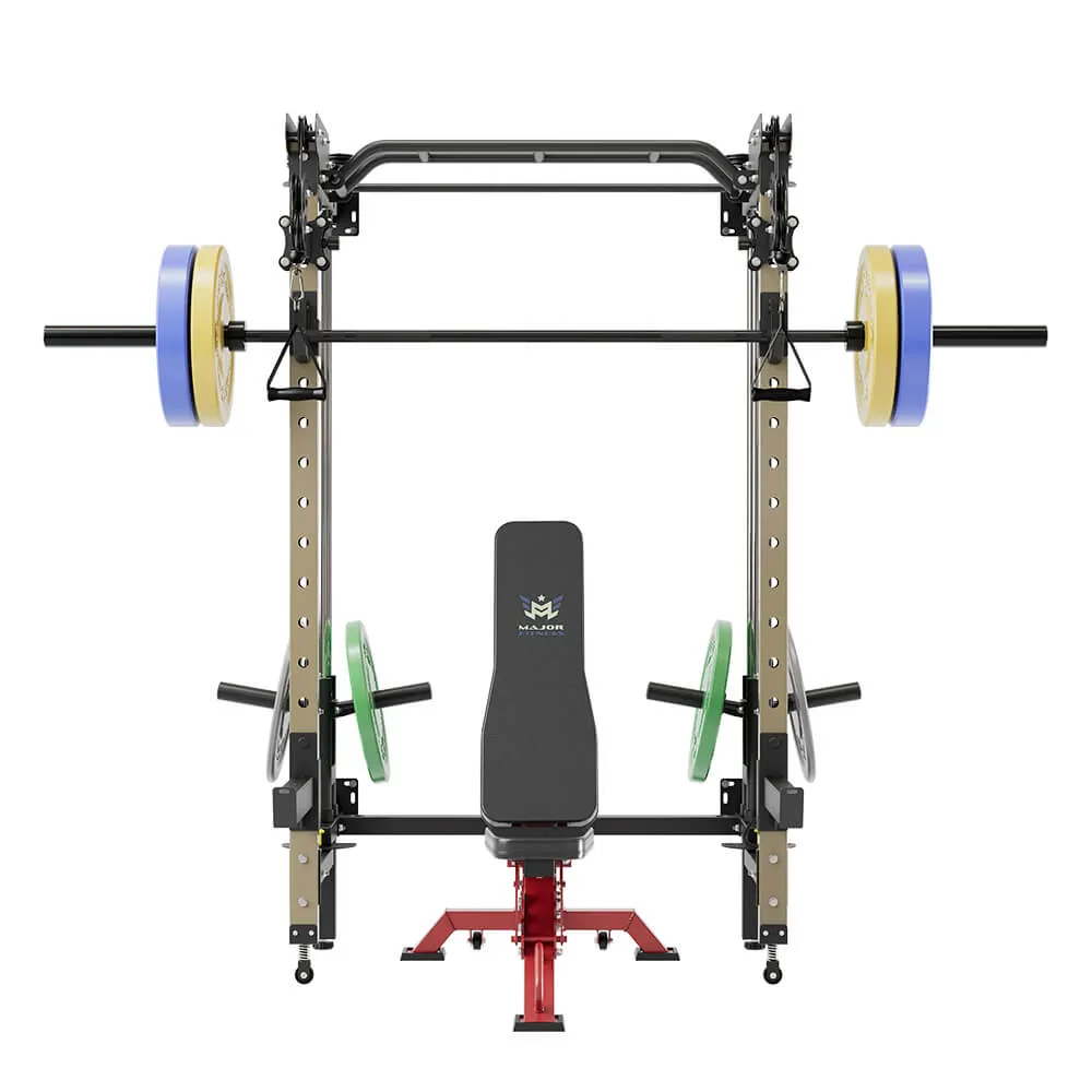 MAJOR FITNESS All-In-One Home Gym Folding Power Rack Package Lightning F35