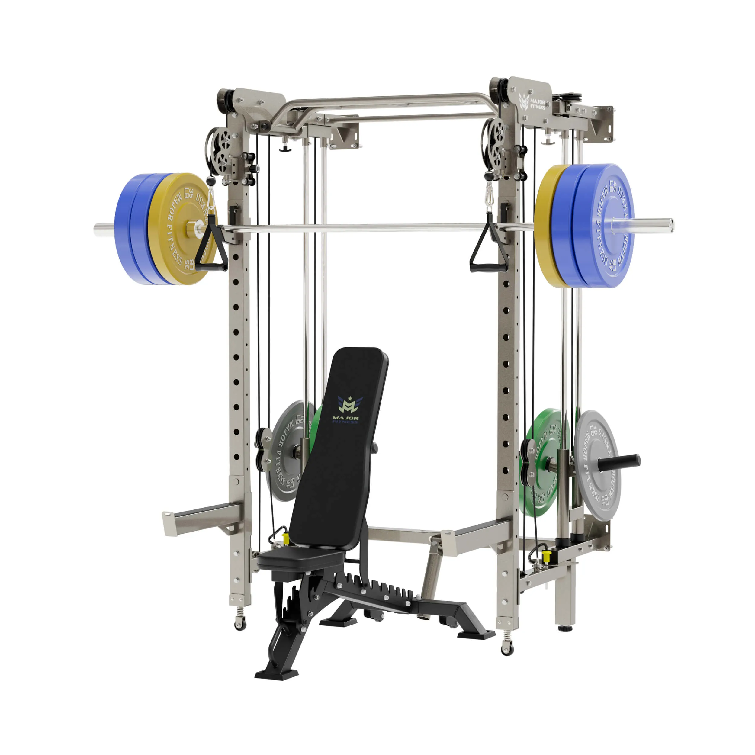 MAJOR FITNESS All-In-One Home Gym Folding Power Rack Package Lightning F35