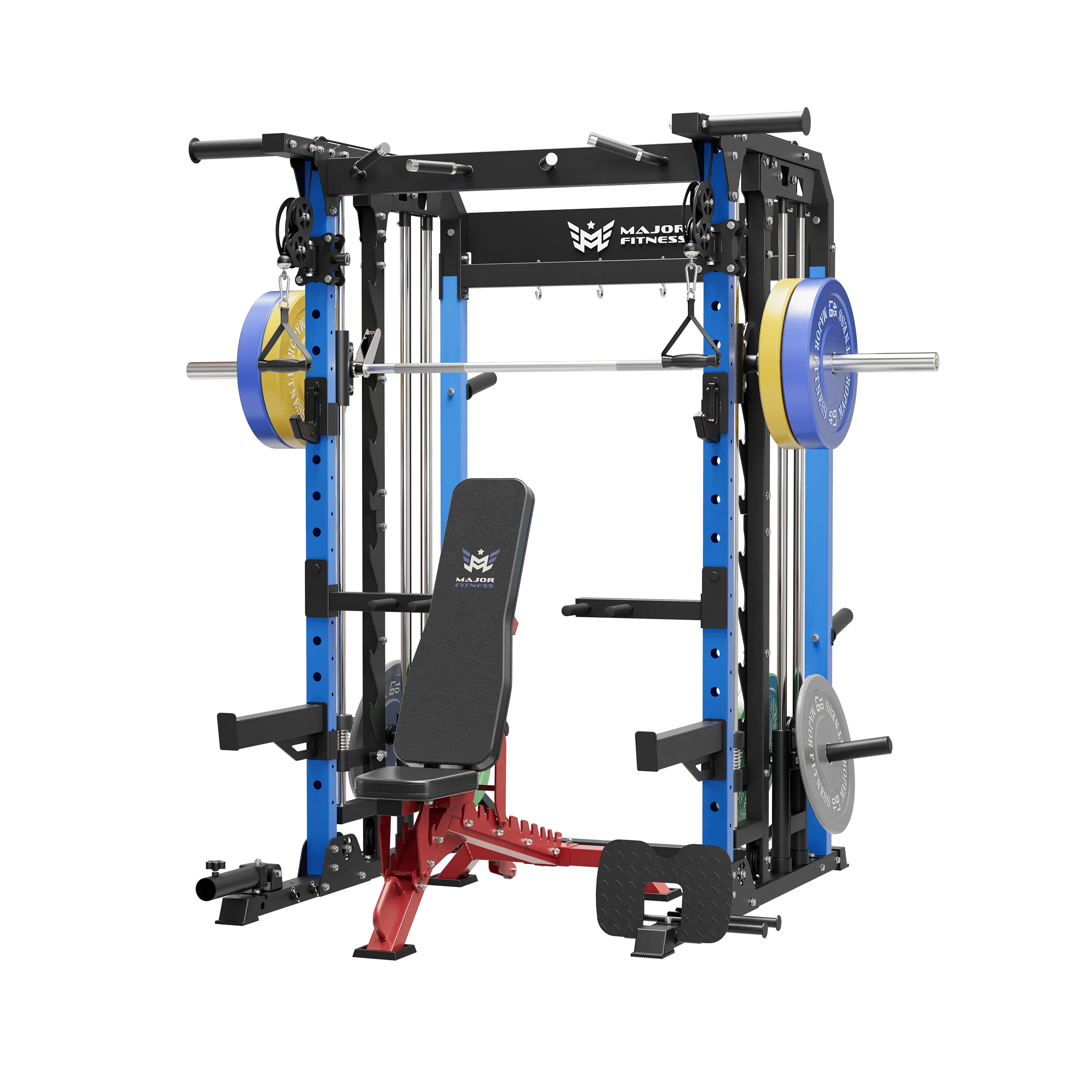 MAJOR FITNESS All-In-One Home Gym Smith Machine Package Spirit B52