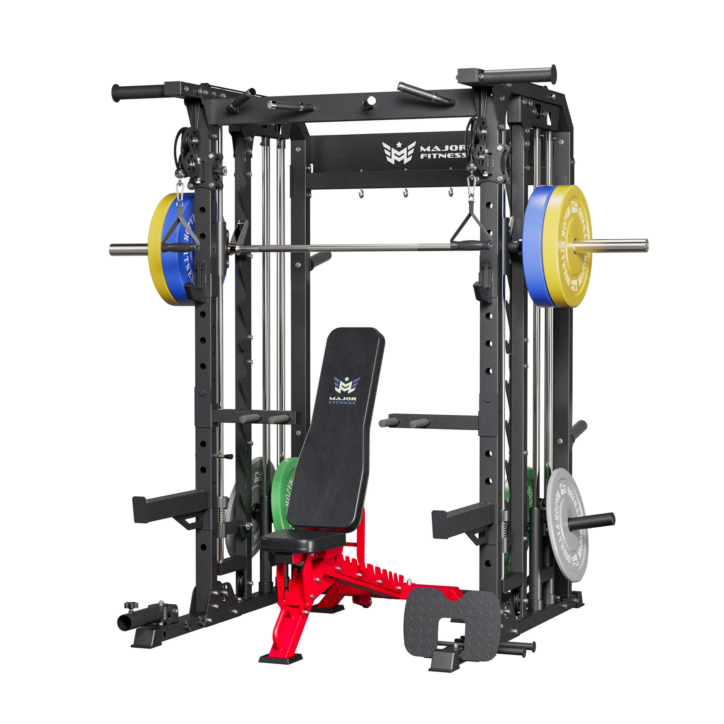 MAJOR FITNESS All-In-One Home Gym Smith Machine Package Spirit B52