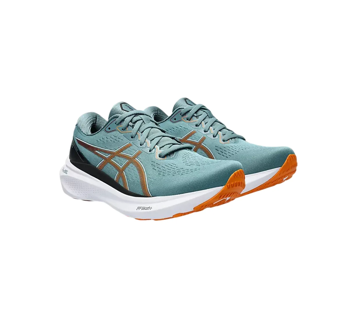 Mens Asics Gel-Kayano 30 Foggy Teal/ Bright Orange Athletic Running Shoes