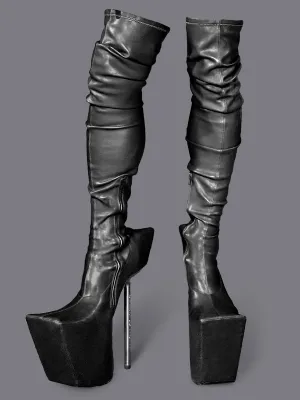 METAL DRAGON THIGH HIGH BOOTS