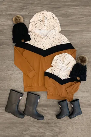 Mom & Me - Brown Polka Dot Hoodie