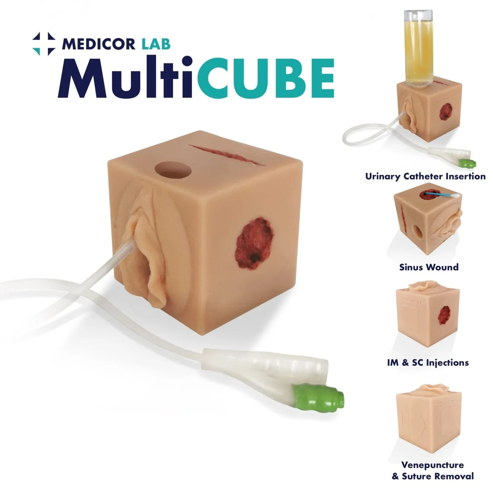 MultiCUBE With Urinary Bottle, Clear Tubing And Syringe