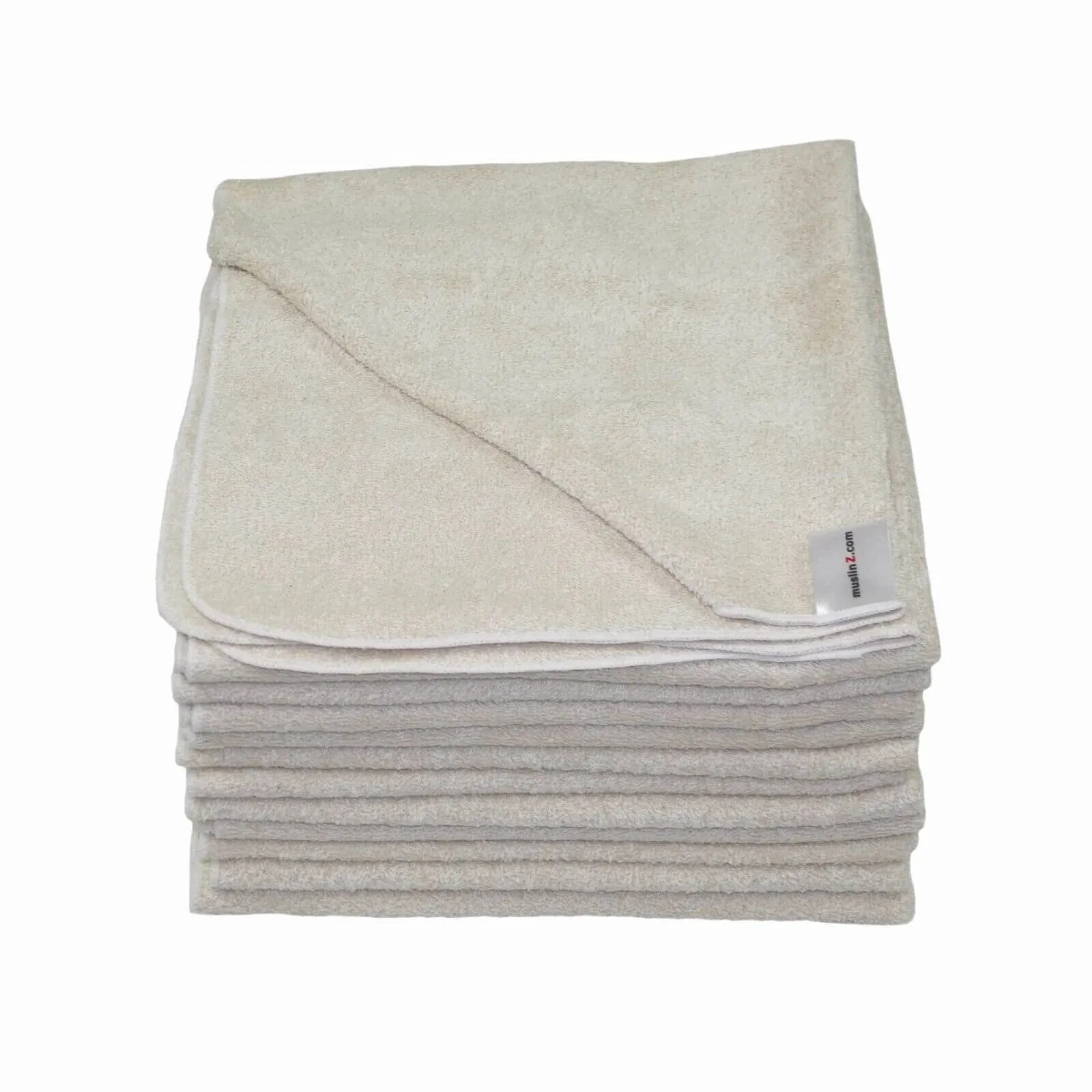 MuslinZ 12 Pack Bamboo Cotton Terry Squares 60x60cm