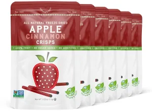 Nature’s Turn Freeze-Dried Fruit Snacks, Apple Cinnamon Crisps - Pack of 6 (0.53 oz Each)