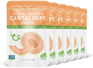 Nature’s Turn Freeze-Dried Fruit Snacks, Cantaloupe Crisps - Pack of 6 (0.53 oz Each)