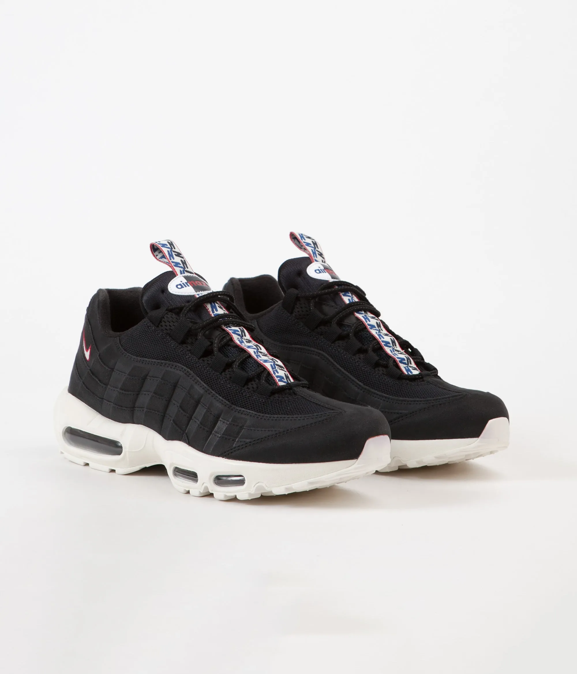 Nike Air Max 95 TT Shoes - Black / Sail - Gym Red