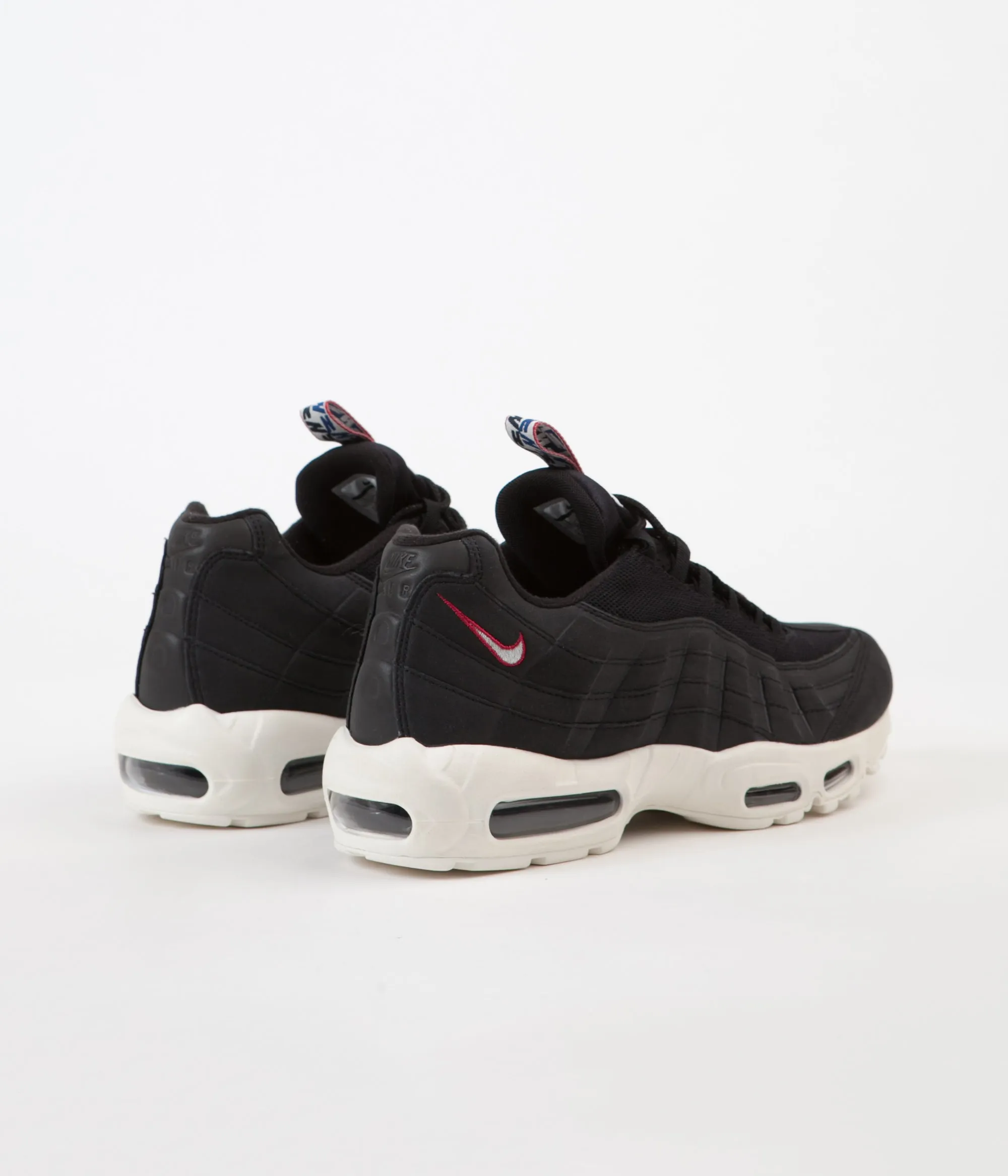 Nike Air Max 95 TT Shoes - Black / Sail - Gym Red