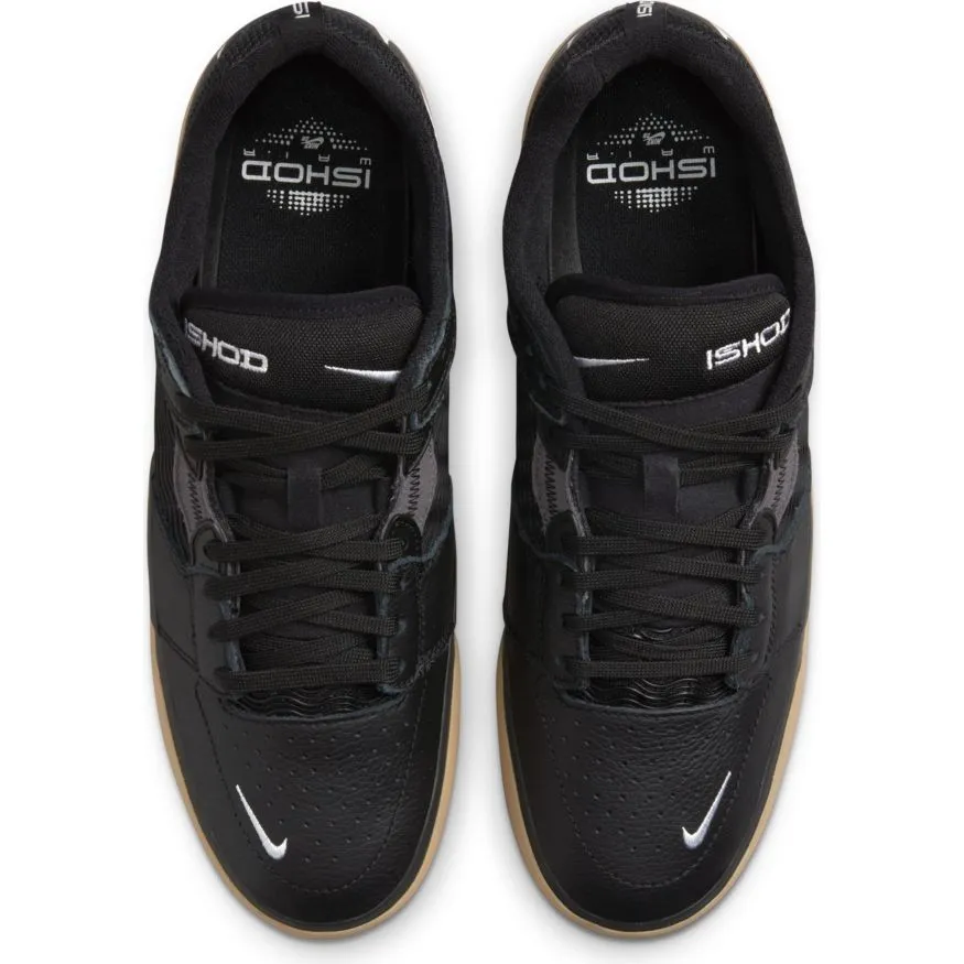 Nike SB Ishod Wair Premium Skateboard Shoe - Black/White-Dark Grey-Black