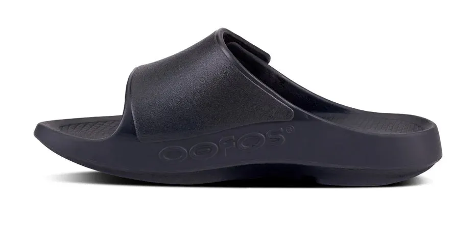 Oofos | OOahh Sport Flex Slide | Unisex | Black Matte