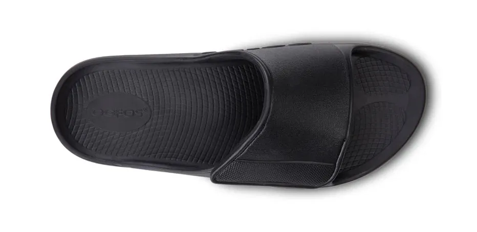 Oofos | OOahh Sport Flex Slide | Unisex | Black Matte