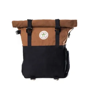 Pangolin Backpack -Canvas Rolltop Travel Backpack - Walnut Brown