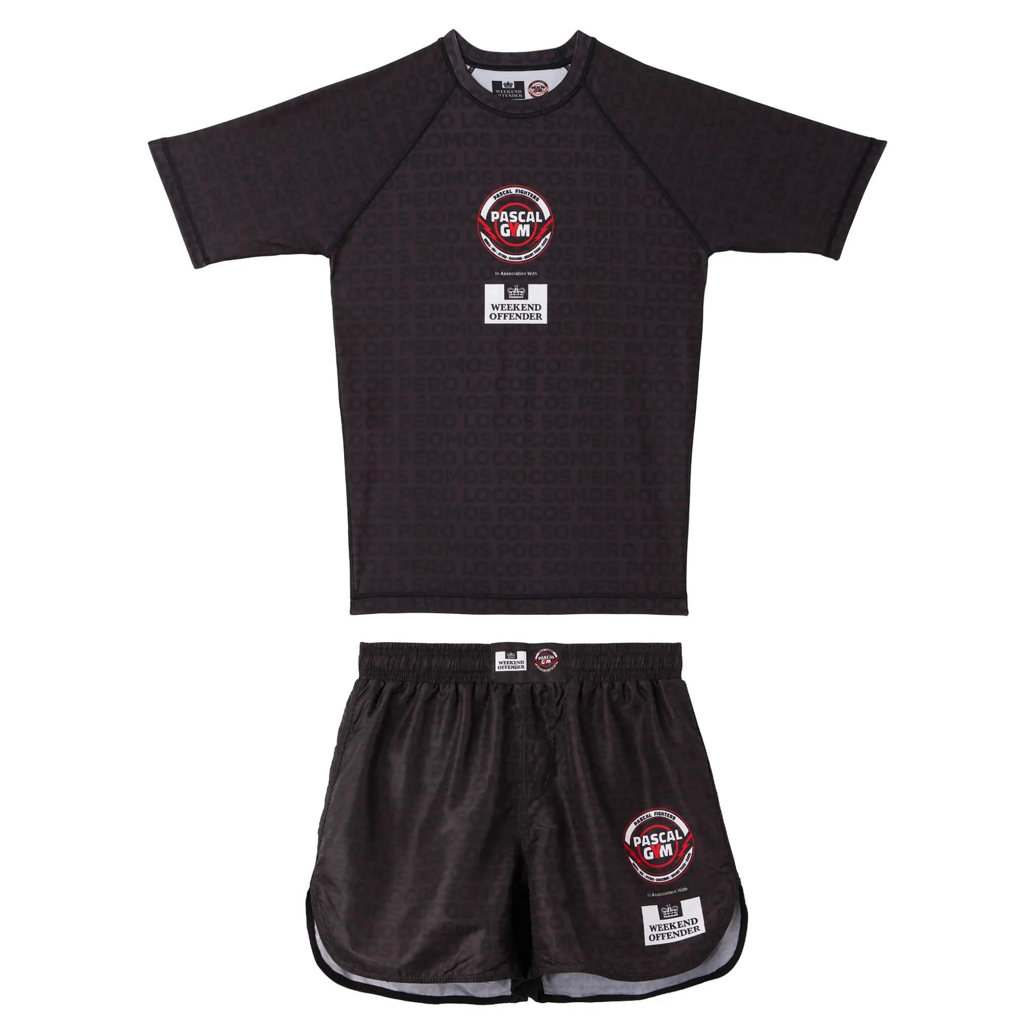 Pascal Gym Rashguard and Shorts Set Black