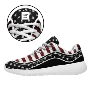 Personalized Flag Sneakers, Custom Patriotic Shoes, Breathable Shoes, Best Gift for 4th of July