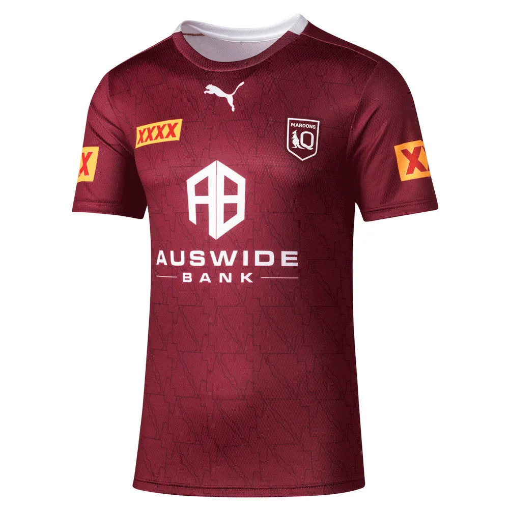 Puma Qld Maroons Adults 2022 Training Tee - Burgundy