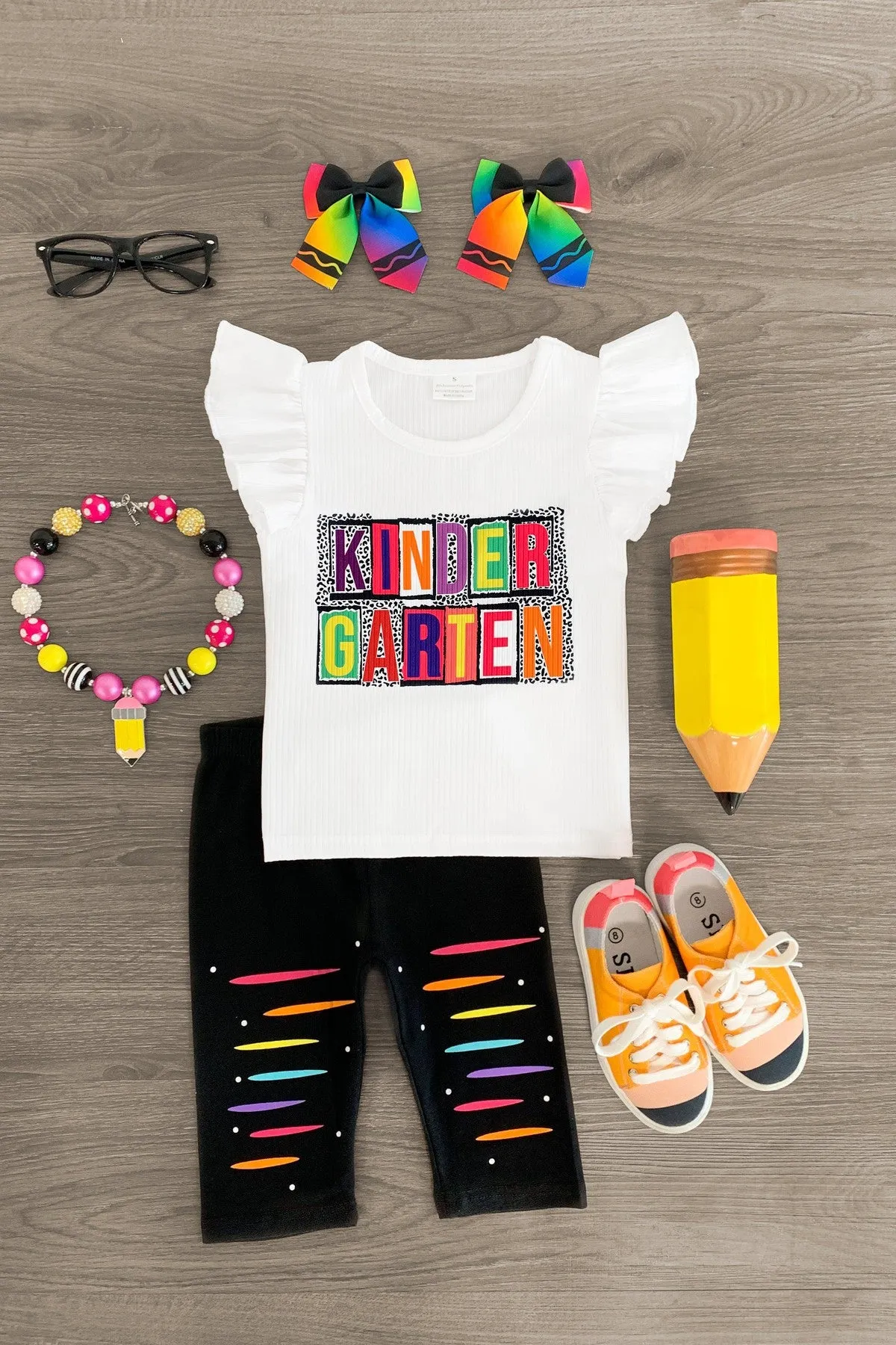 "Pre-K - 6th Grade" Capri Legging Set