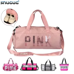 Sequins Waterproof Gym Bag for Women