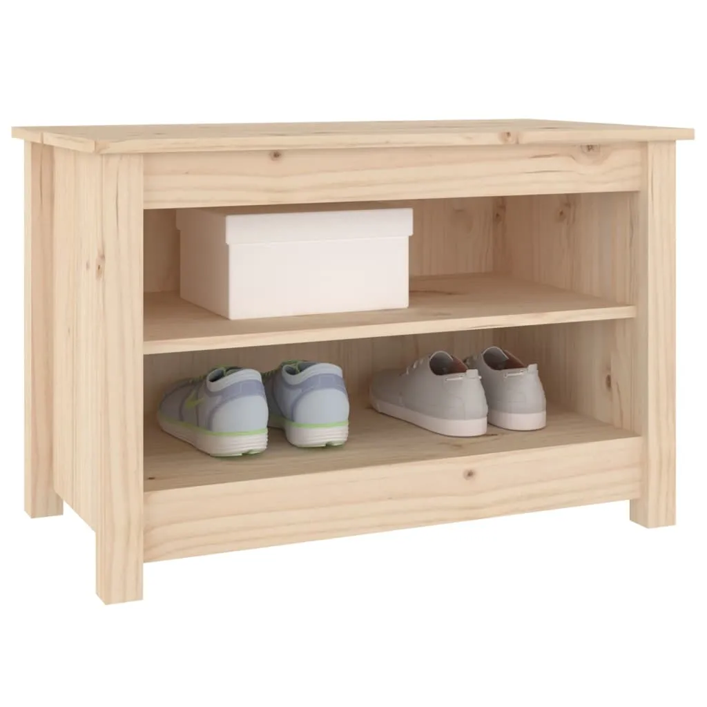 Shoe Bench 70x38x45.5 cm Solid Wood Pine