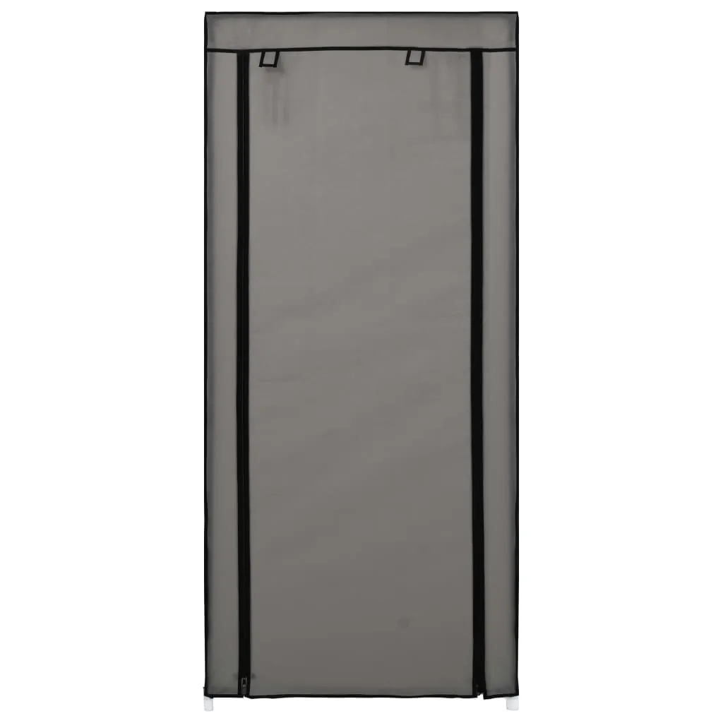 Shoe Cabinet with Cover Grey 58x28x106 cm Fabric