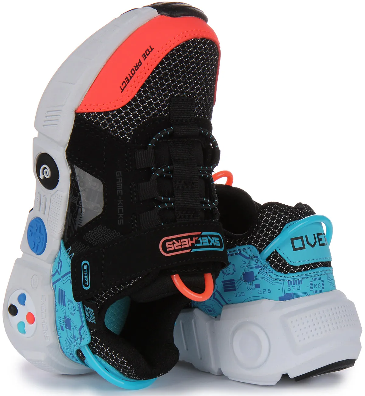 Skechers Game Kicks In Black Multi For Kids