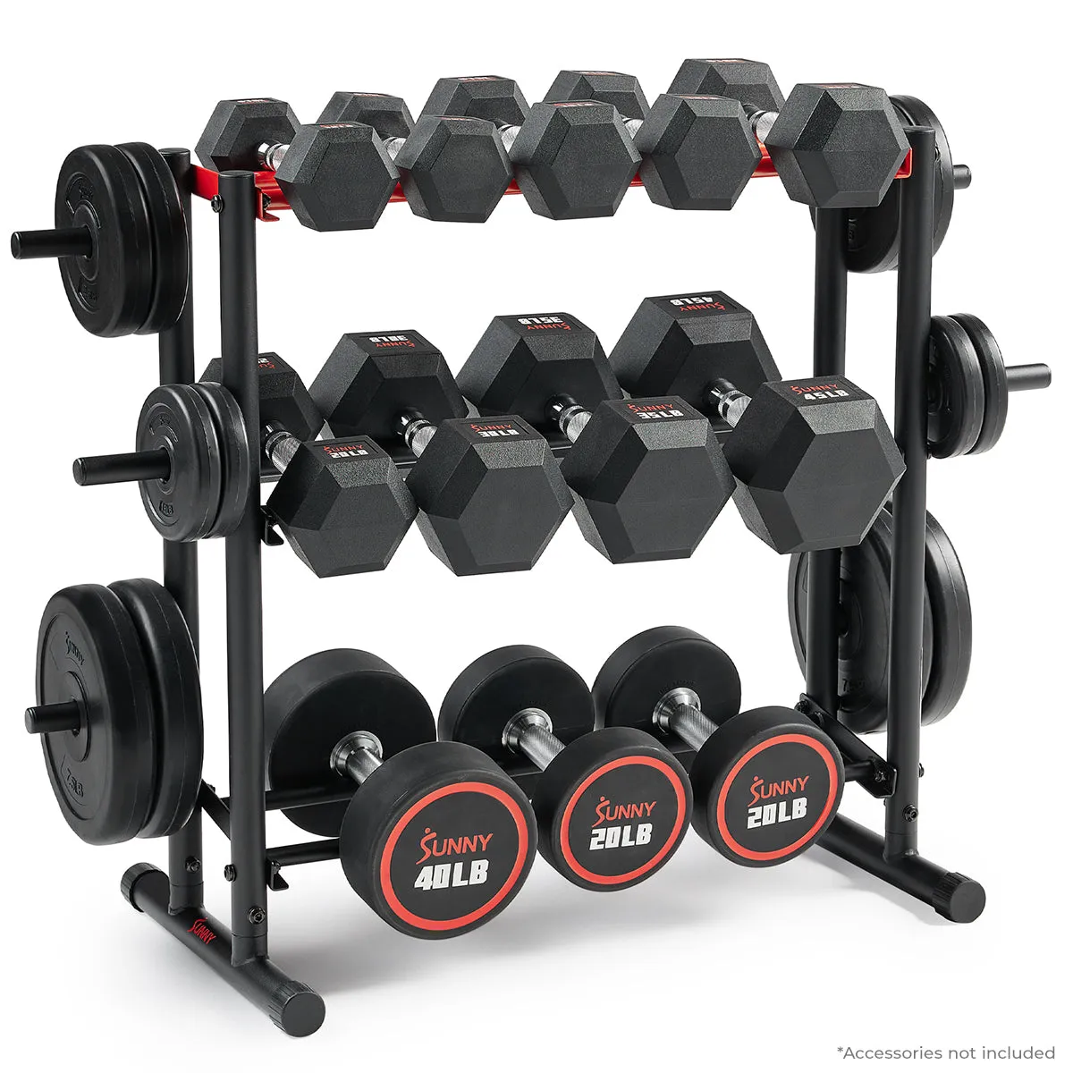 Sunny Strength™ 3-Tier Weights Storage Rack