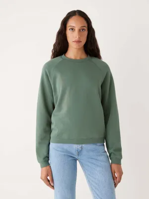 The Gym Fleece Crewneck in Evergreen