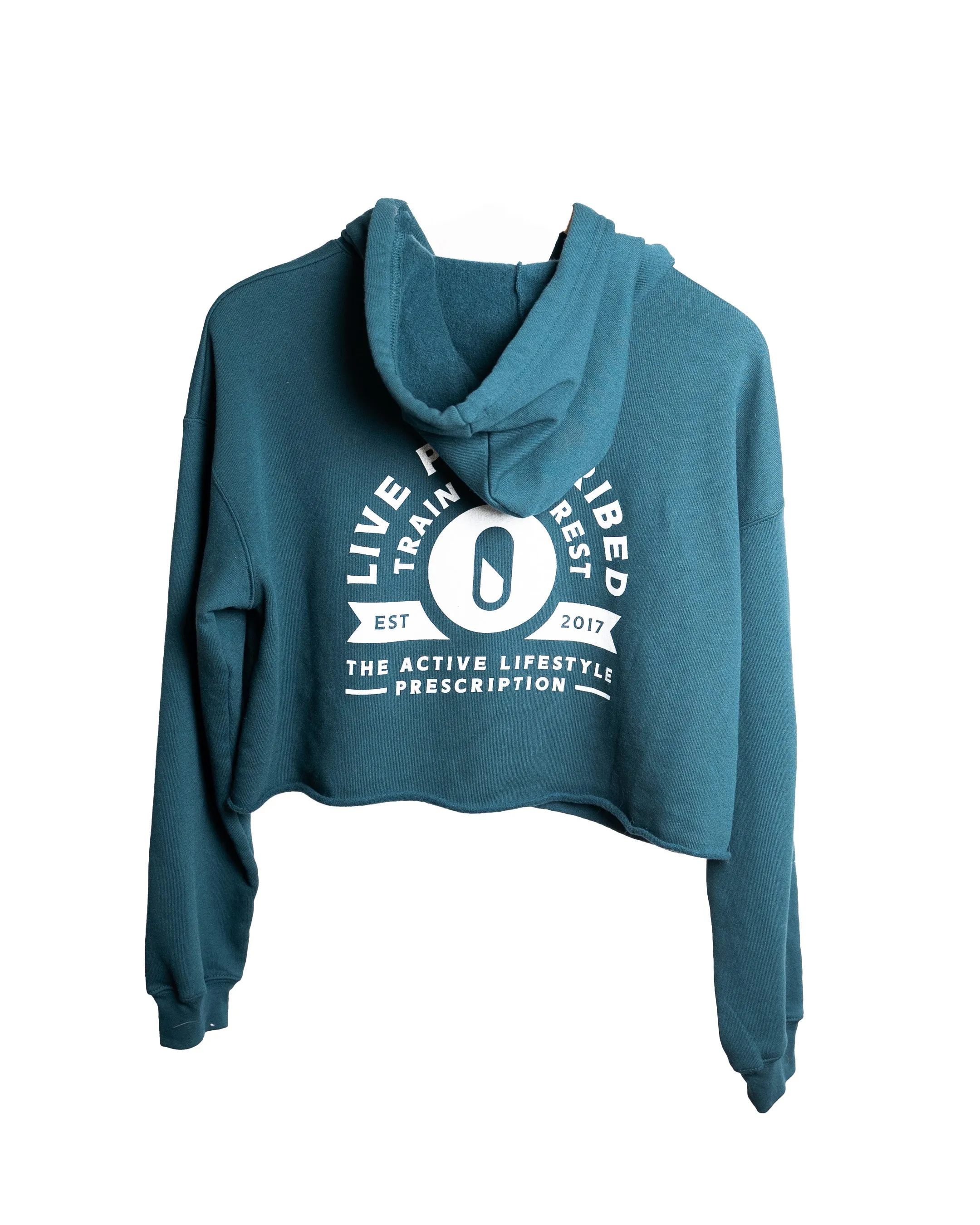 The Statement Crop Hoodie - Teal