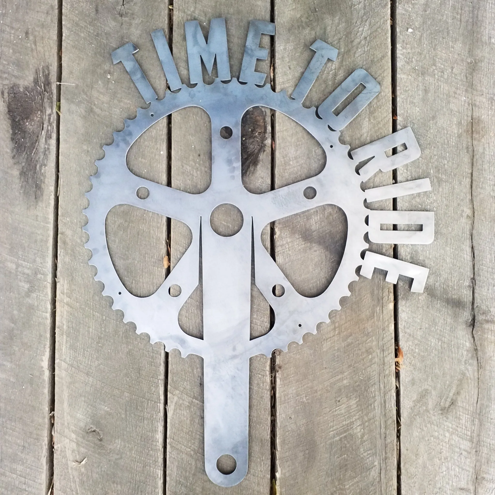 Time to Ride! Bike Gear - Fitness Home Gym Sign - Work Out, Exercise, Biking Wall Art