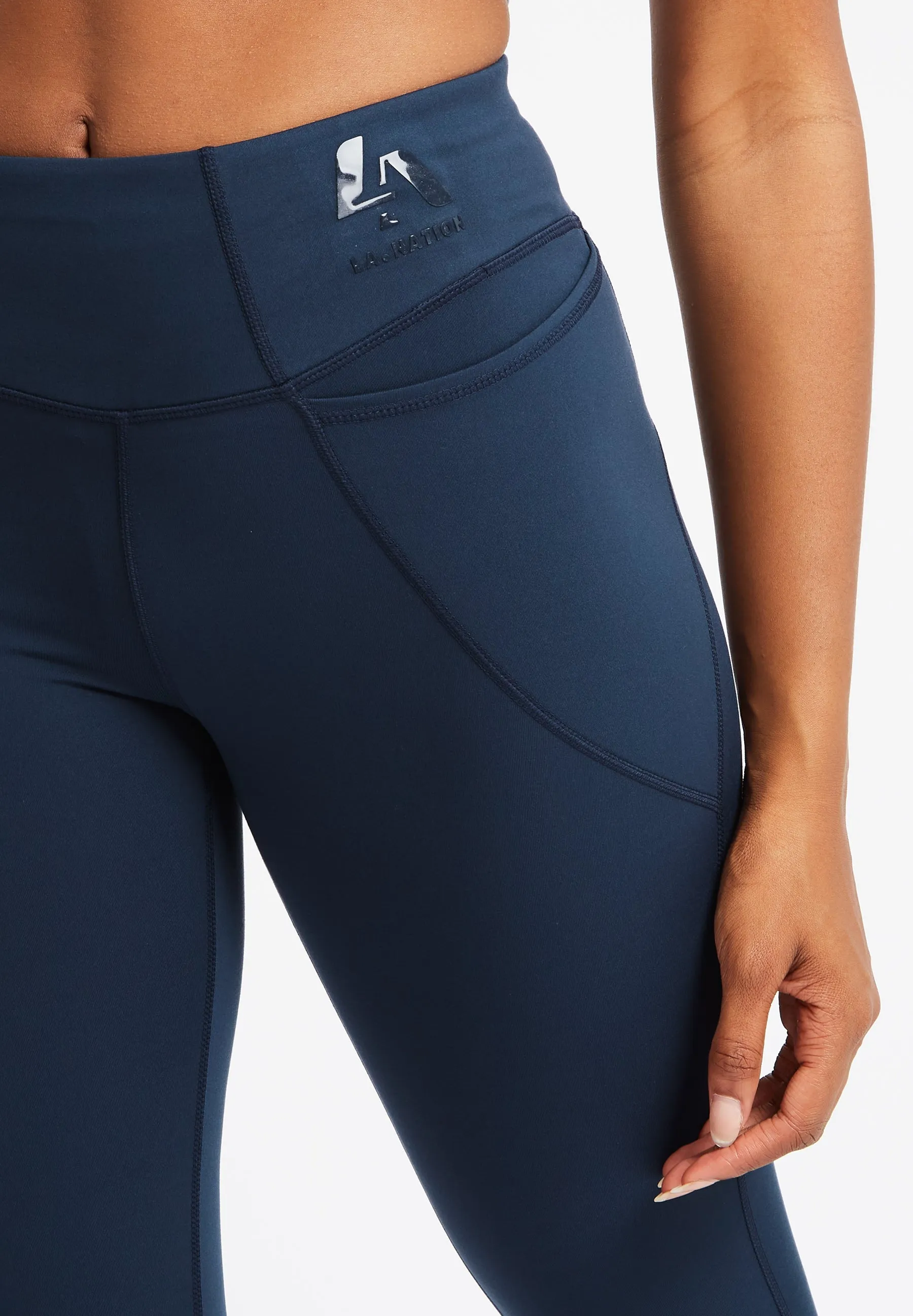 Ultra High Waisted Full Length Gym Leggings-Navy