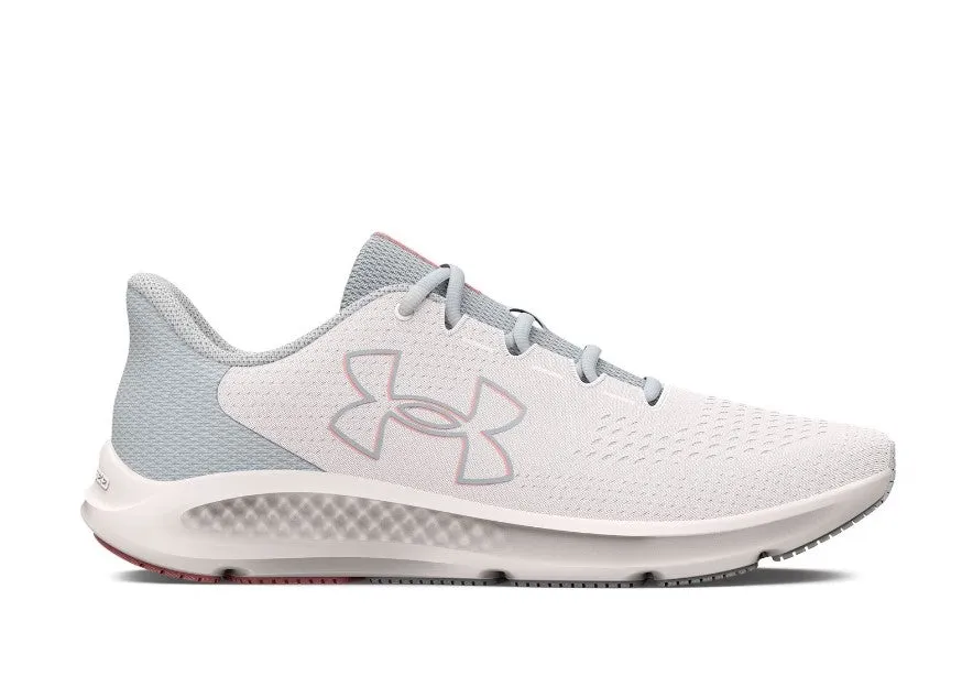 Under Armour Womens Trainer UA Charged Pursuit 3 White Halo Grey Pink Fizz