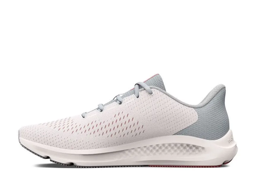 Under Armour Womens Trainer UA Charged Pursuit 3 White Halo Grey Pink Fizz