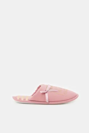 Women Pink Close Toe Slipper