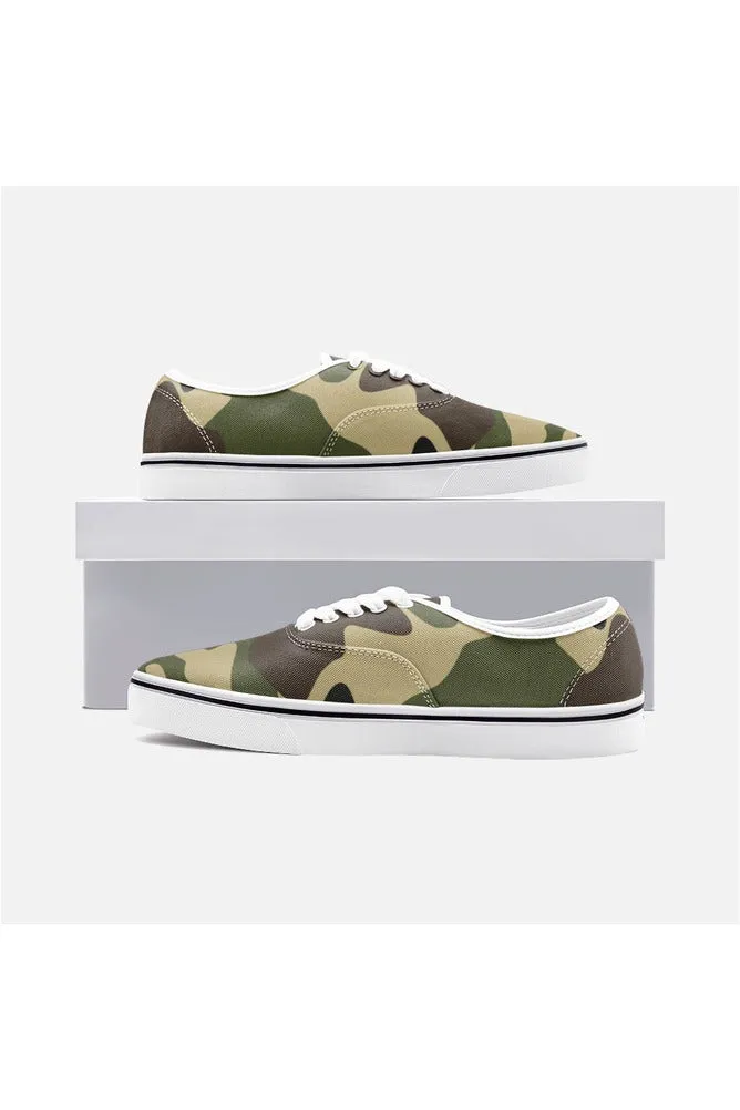 Woodland Camouflage Unisex Canvas Sneakers