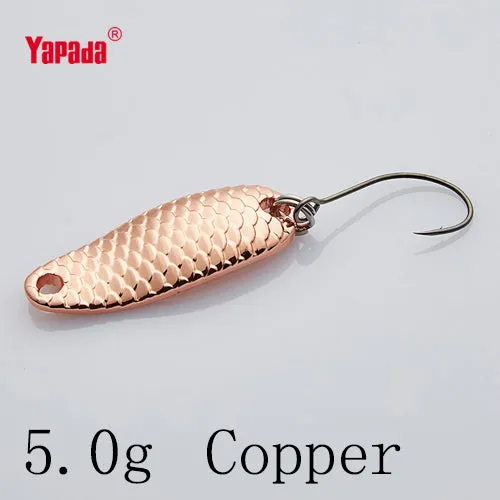 YAPADA Spoon 007 Loong Scale BKK HOOK 3.5g/5g 32-34mm Multicolor 6piece/lot  Metal Spoon Fishing Lures