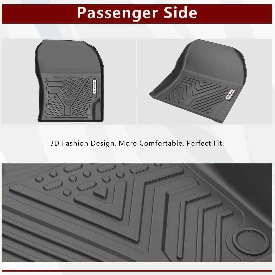 YITAMOTOR® Floor Mats For 20-24 Toyota Corolla Hybrid LE, TPE Floor Liners 1st & 2nd Row All-Weather Protection