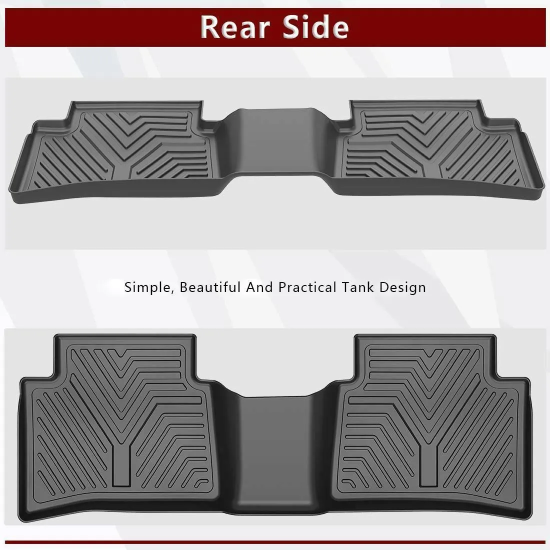 YITAMOTOR® Floor Mats For 20-24 Toyota Corolla Hybrid LE, TPE Floor Liners 1st & 2nd Row All-Weather Protection